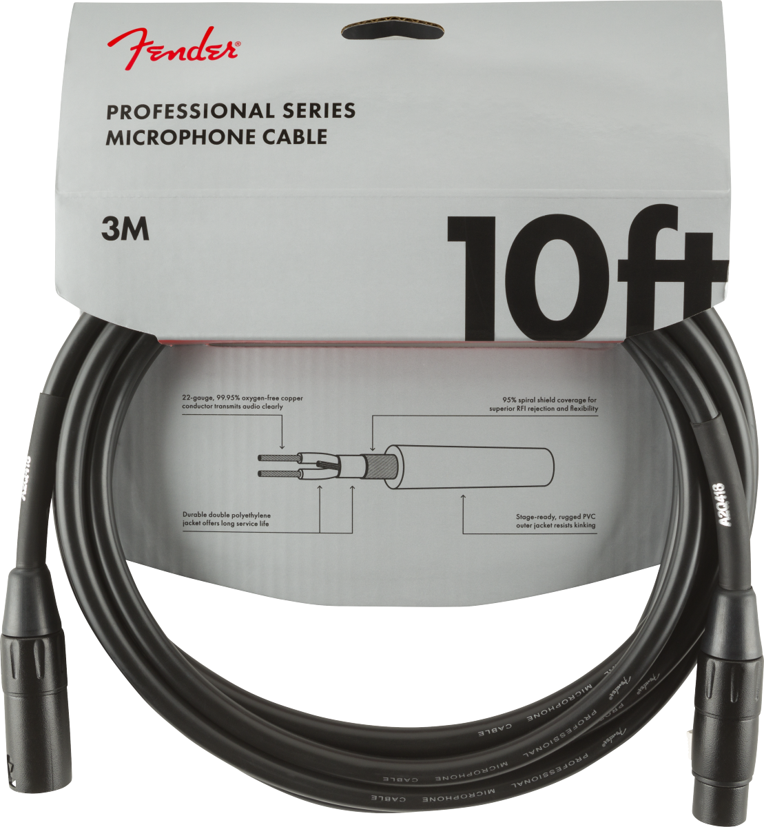 FENDER 0990820022 CABLE MICROFONO PROFESSIONAL SERIES 3 MTS