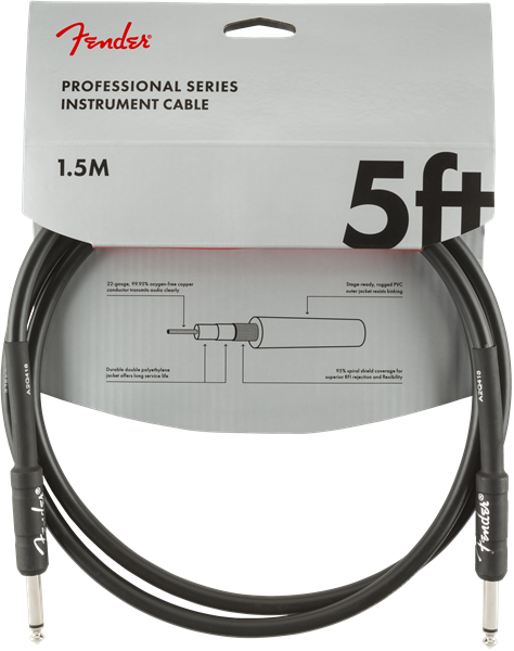 FENDER 0990820026 CABLE INSTRUMENTO PROFESSIONAL SERIES 1.5MTS
