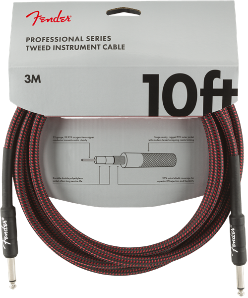 FENDER 0990820061 CABLE INSTRUMENTO DELUXE SERIES RED TWEED 3MTS