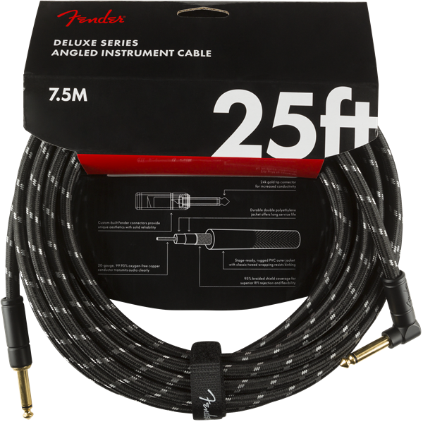 FENDER 0990820077 CABLE INSTRUMENTO DELUXE SERIES BLACK TWEED 7.5MTS