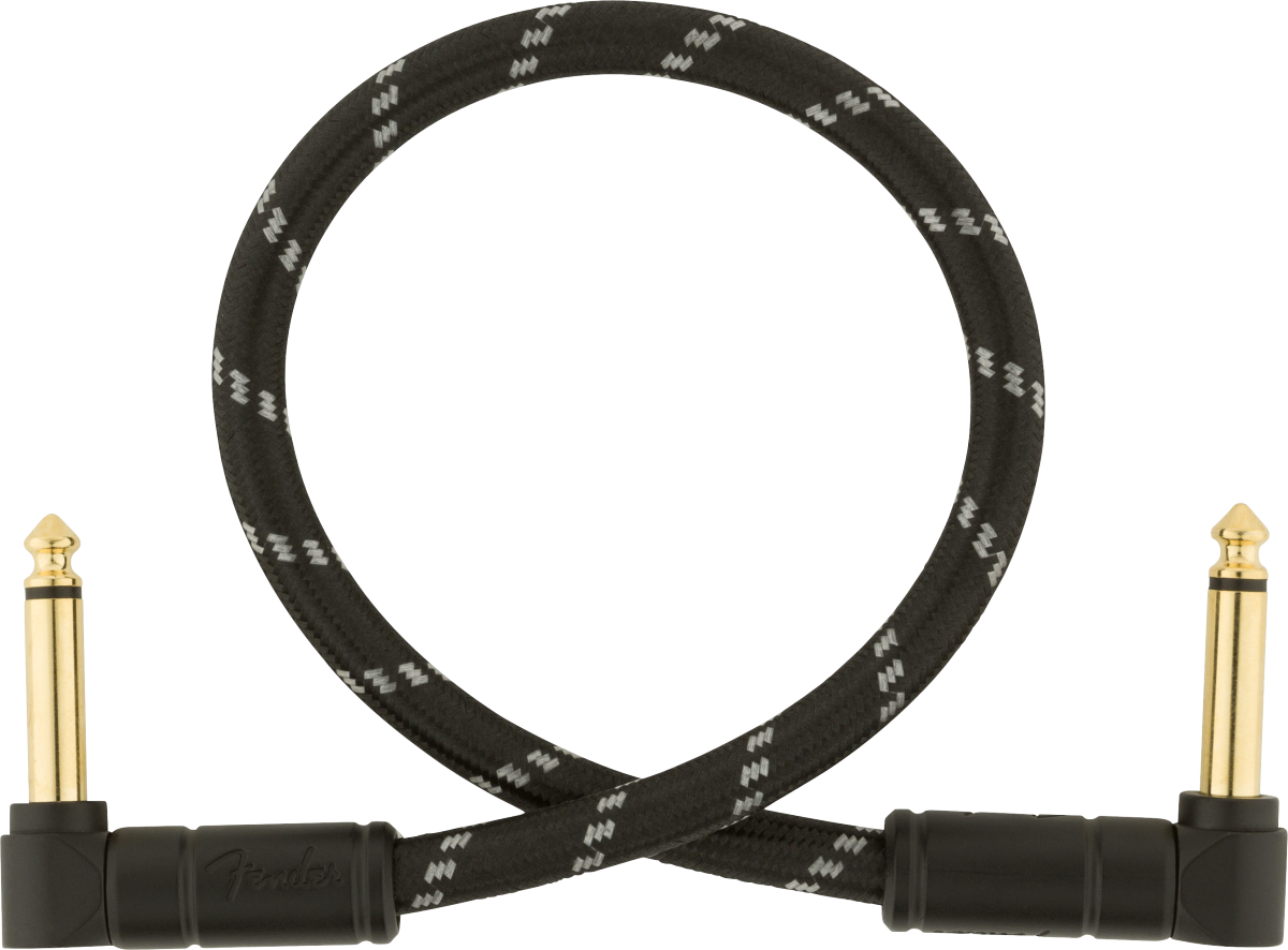 FENDER 0990820095 DELUXE SERIES CABLES BLACK TWEED 30CMS