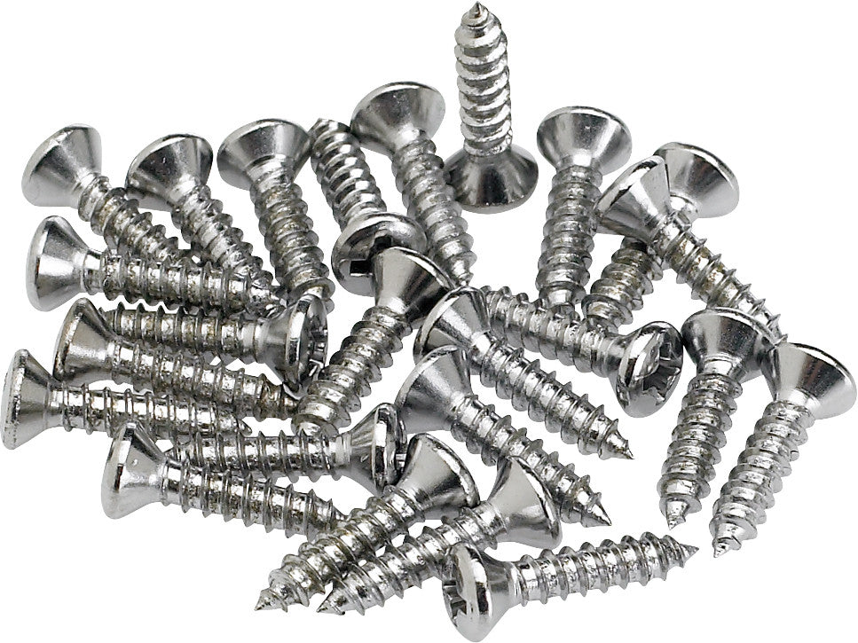 FENDER 0994923000 PICKGUARD CONTROL PLATE MOUNTING SCREWS CHROME 24 PZAS