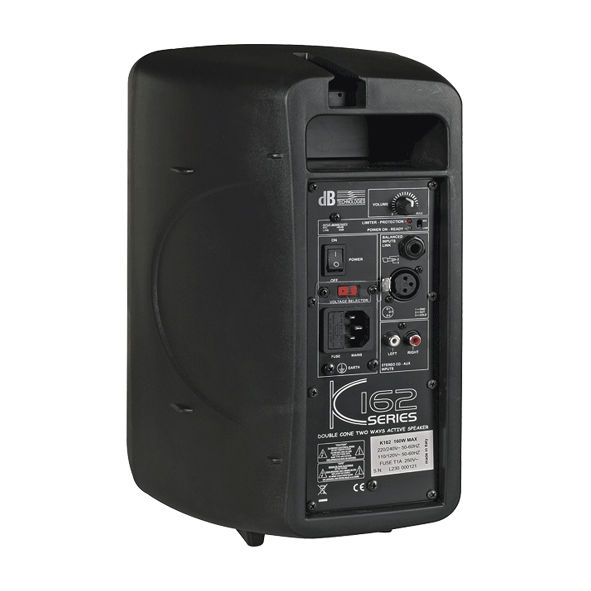 DBTECNOLOGIES K162/WB11 BAFLE ACTIVO 2X6½" 160W MAX CON HERRAJE