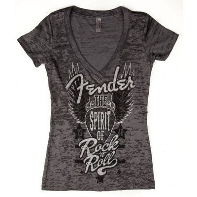 PLAYERA GRIS L WOMAN SPIRIT OF ROCK N RO