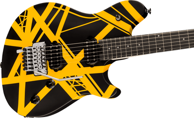 EVH 5107702316 WOLFGANG S STRIPED BLACK AND YELLOW