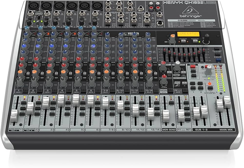 BEHRINGER XENYX QX1832 USB – MIXER 6 MONO + 4 ESTÉREO / EQ / USB / EFX