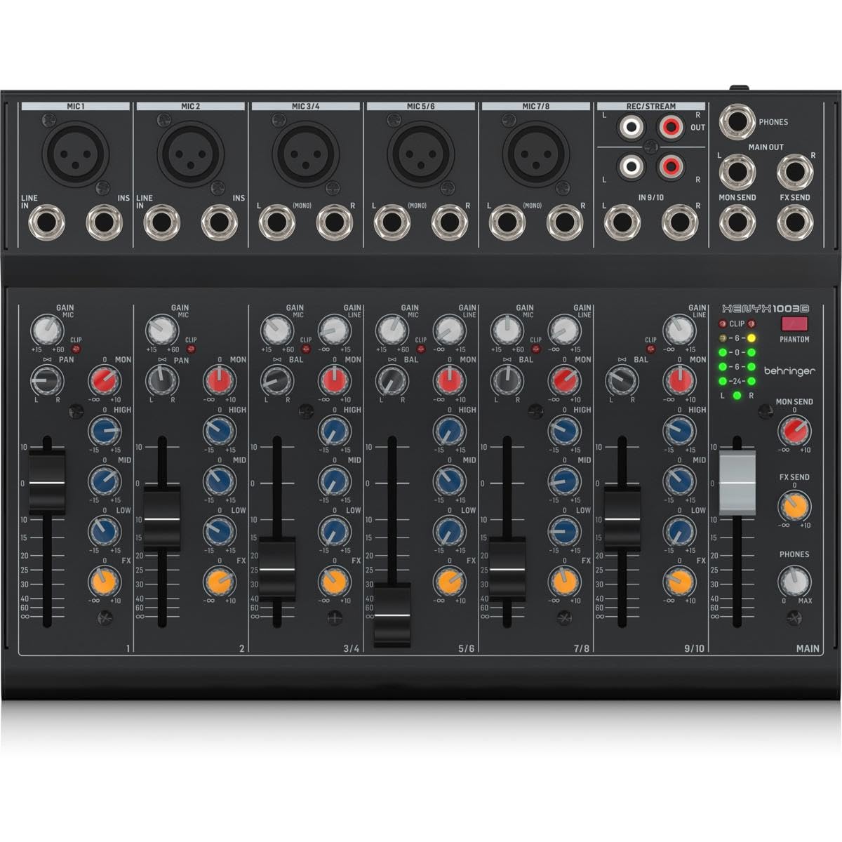 BEHRINGER XENYX 1003B – MIXER 2 MONO + 4 ESTÉREO (10 CANALES)