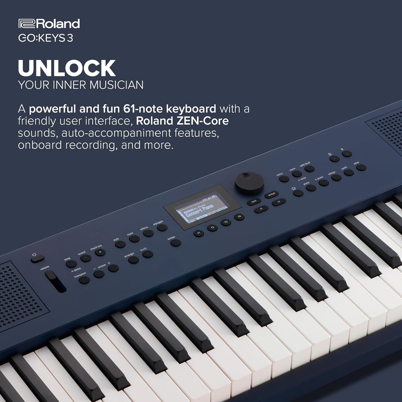 ROLAND GOKEYS3-MU – TECLADO PORTÁTIL 61 TECLAS MIDNIGHT BLUE