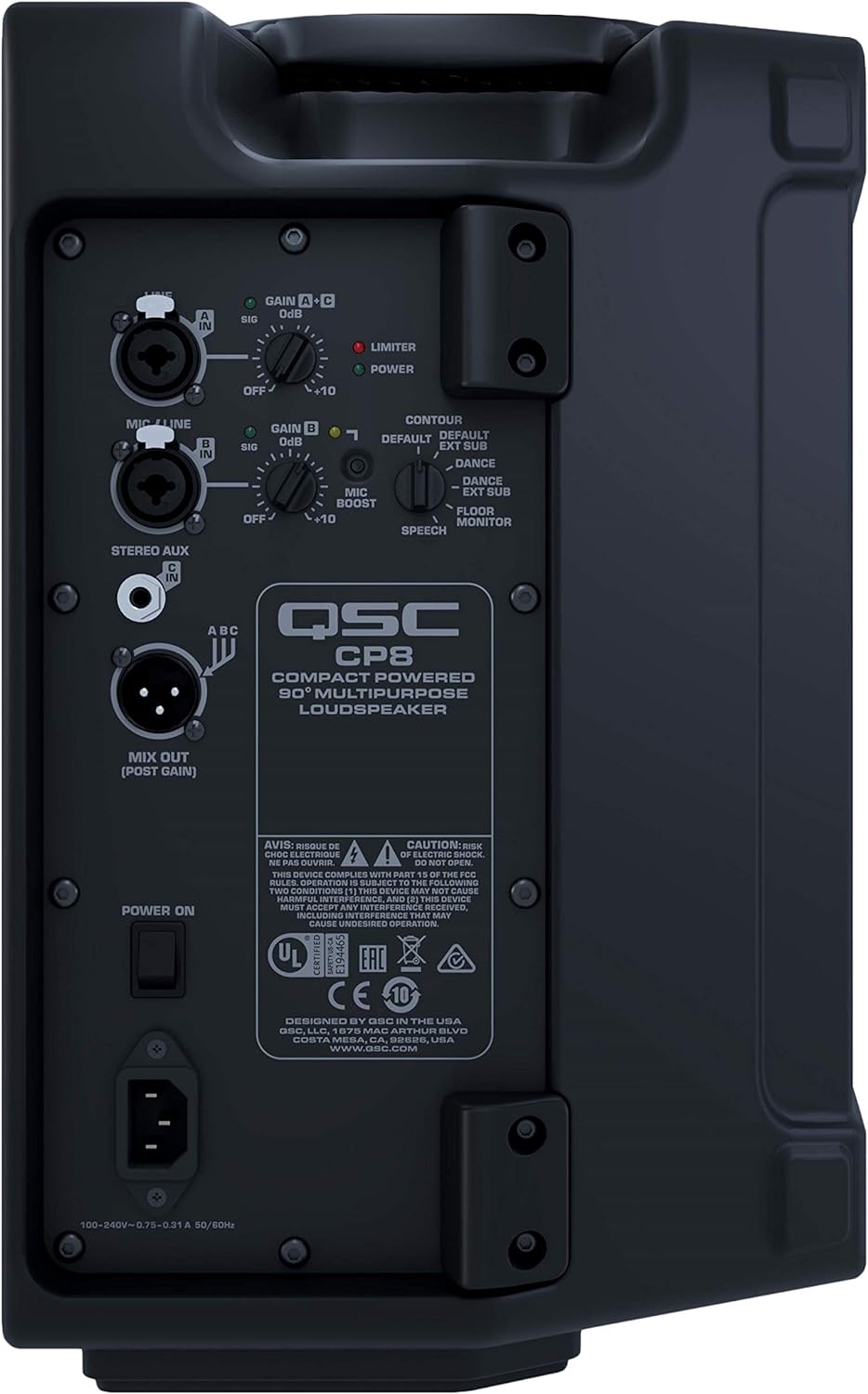 QSC CP8 BAFLE AMPLIFICADO 8" CLASE D 1000W