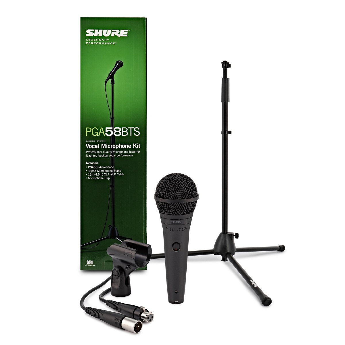 SHURE KIT ATRIL/STAND CABLE Y MICROFONO PGA58