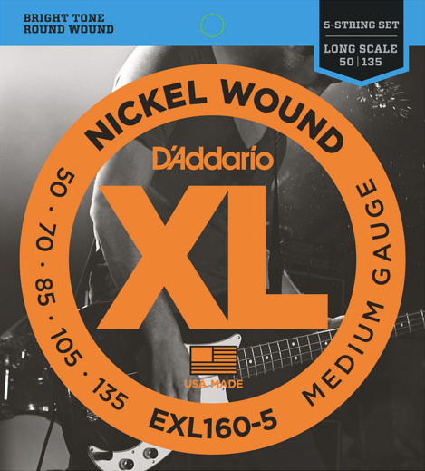 CUERDAS EXL160-5 BAJO 45/135 DÁDDARIO