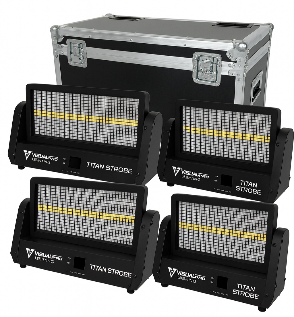 VISUAL PRO TITAN-STROBO KIT 4 STROBOS LED PARA INTERIOR RGB+W
