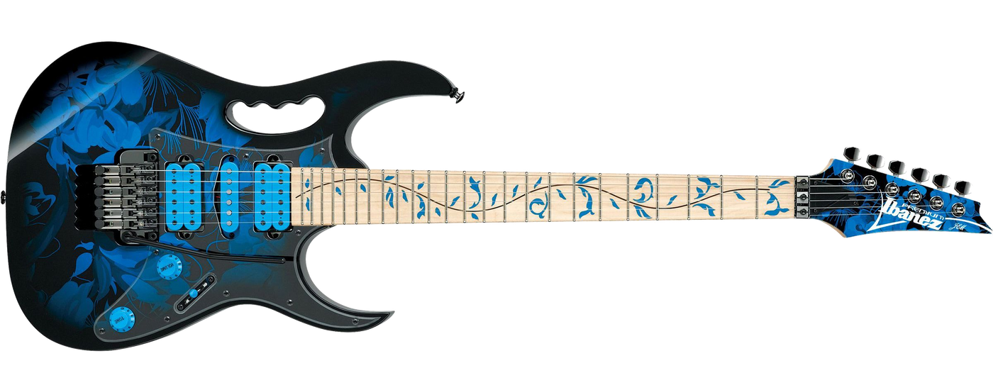 JEM77P BFP STEVE VAI PREMIUM BLUE FLORAL IBANEZ