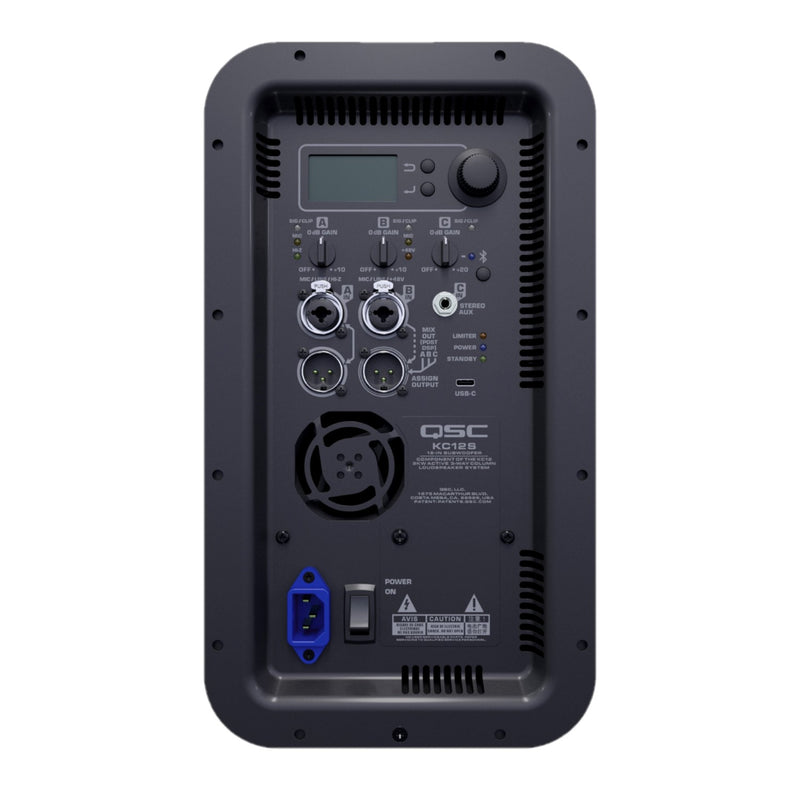 QSC KC12-BK — sistema de columna activo 3 vías (3000 W pico) 12"