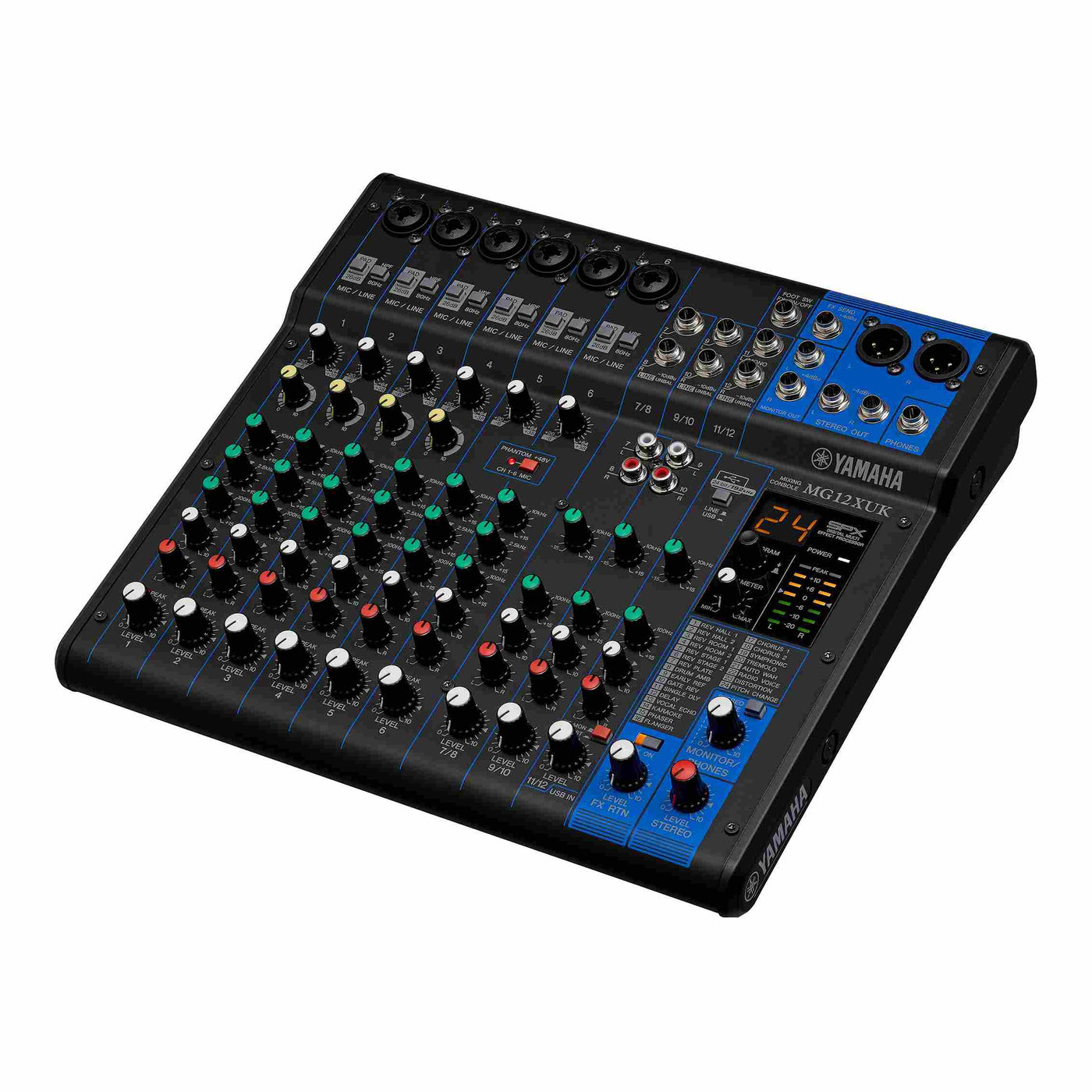 YAMAHA MG-12XUK MIXER 12 CH DE PERILLAS CON EFECTOS Y USB