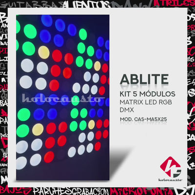ABLITE CAS-MA5X25 KIT 5 MODULOS MATRIX LED RGB DMX