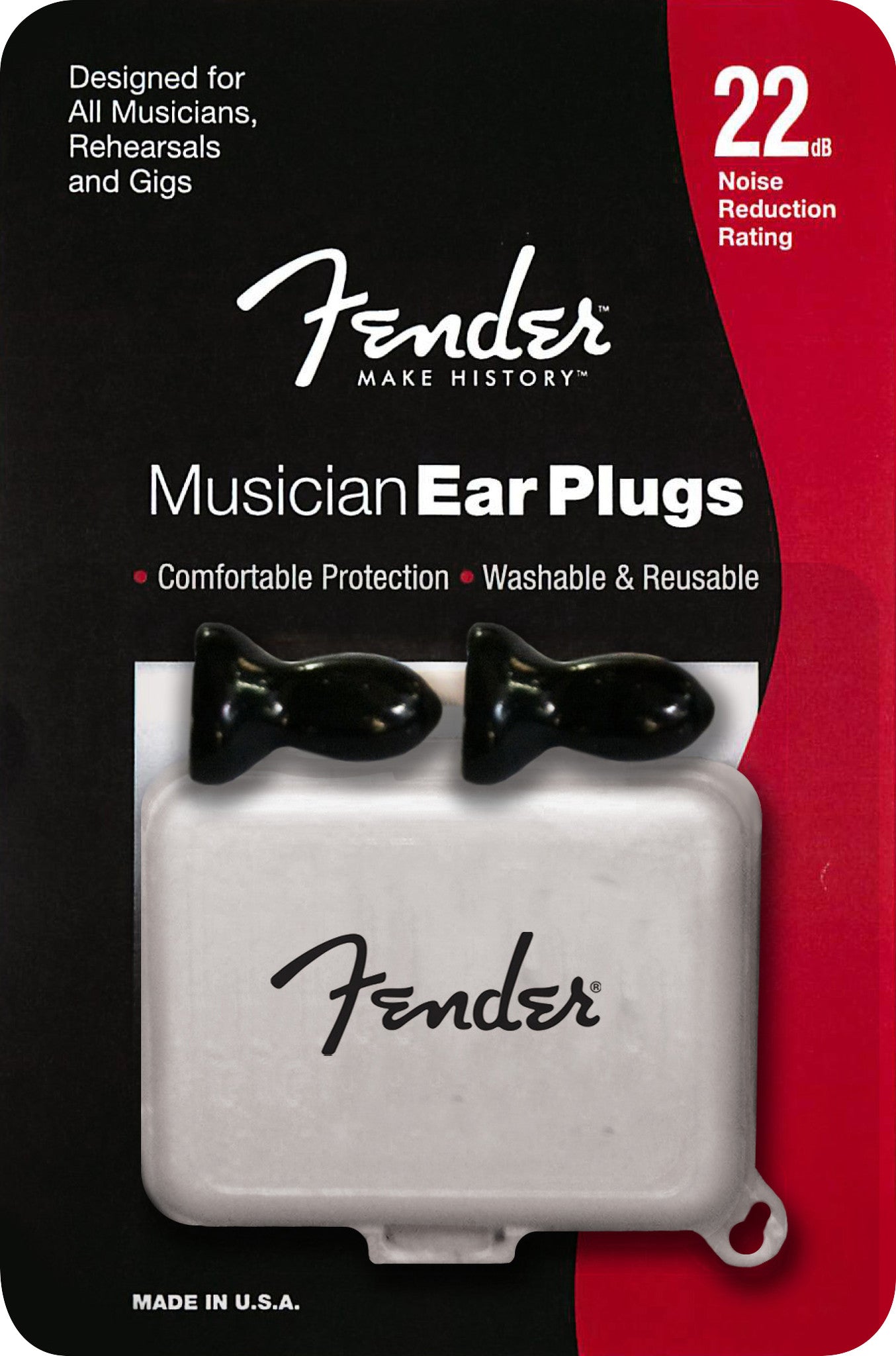 FENDER 0990542000 MUSICIAN SERIES BLACK EAR PLUGS