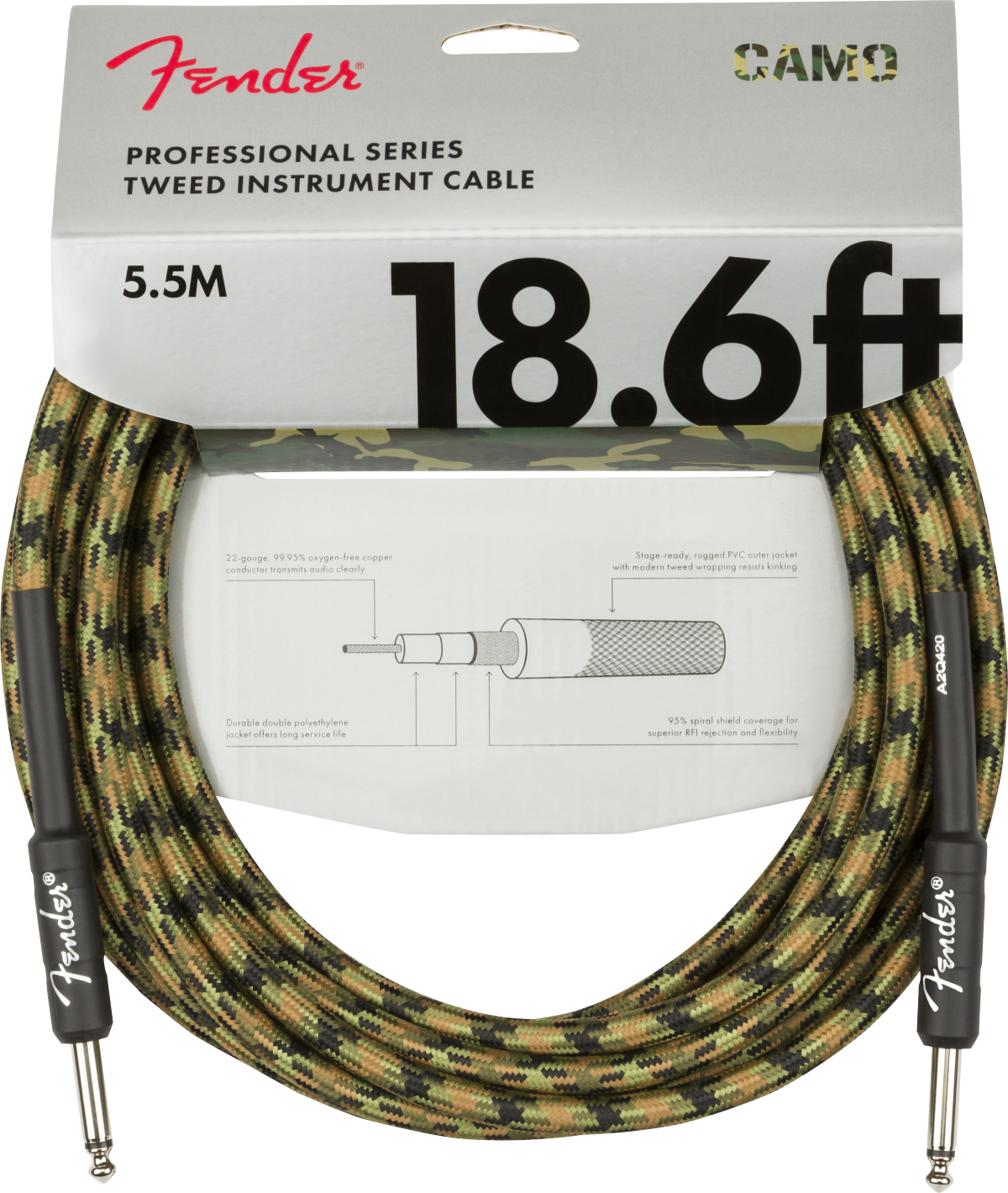 FENDER 0990818176 CABLE INSTRUMENTO 5.5 MTS PROFESSIONAL SERIES