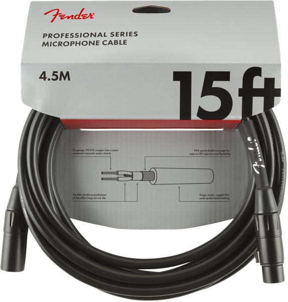 FENDER 0990820018 CABLE MICROFONO PROFESSIONAL SERIES 4.5MTS