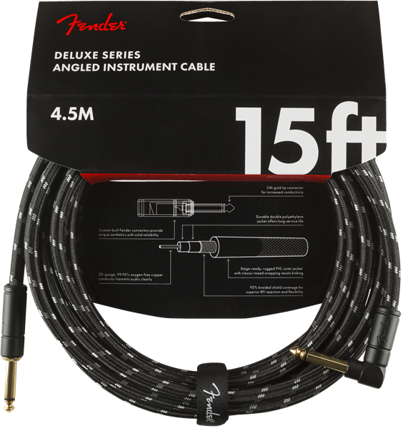 FENDER 0990820085 CABLE INSTRUMENTO DELUXE SERIES BLACK TWEED 4.5MTS