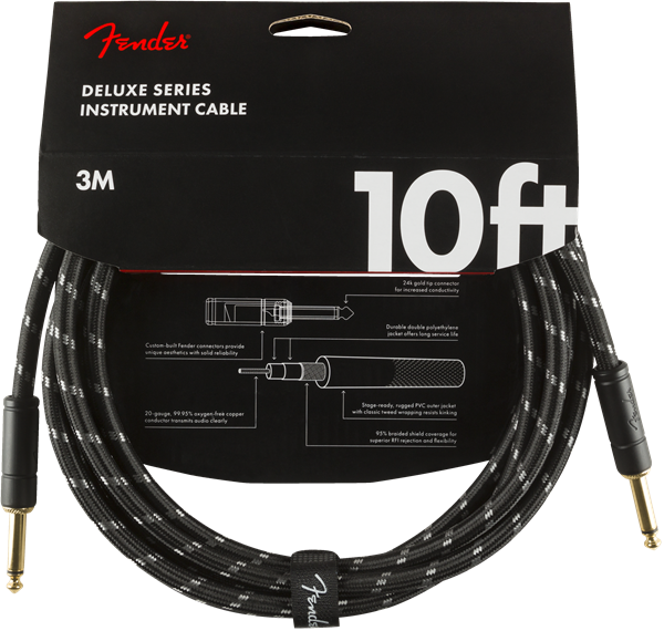 FENDER 0990820092 CABLE INSTRUMENTO DELUXE SERIES BLACK TWEED 3MTS