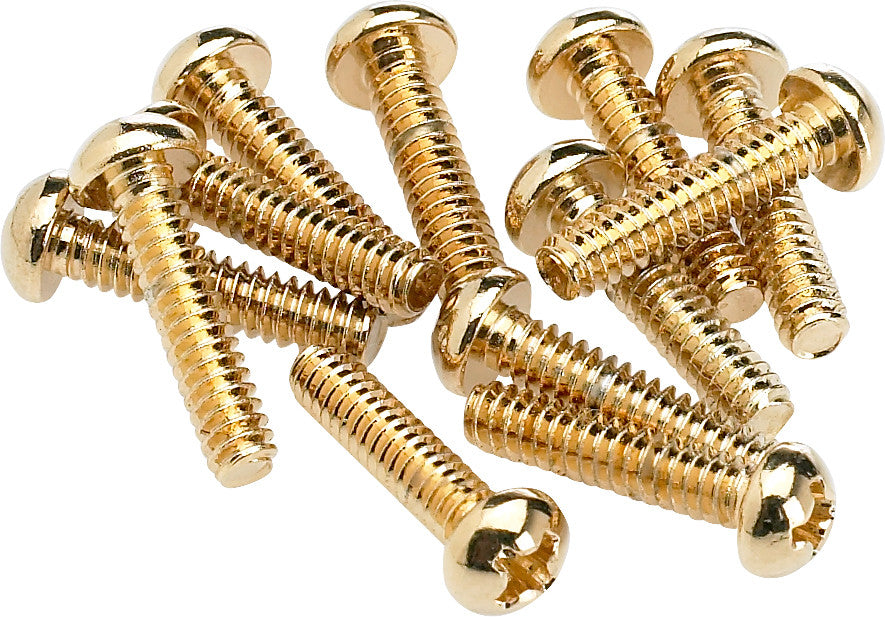 FENDER 0994926000 PICKUP AND SELECTOR SWITCH MOUNTING SCREWS COLOR GOLD 12 PZAS