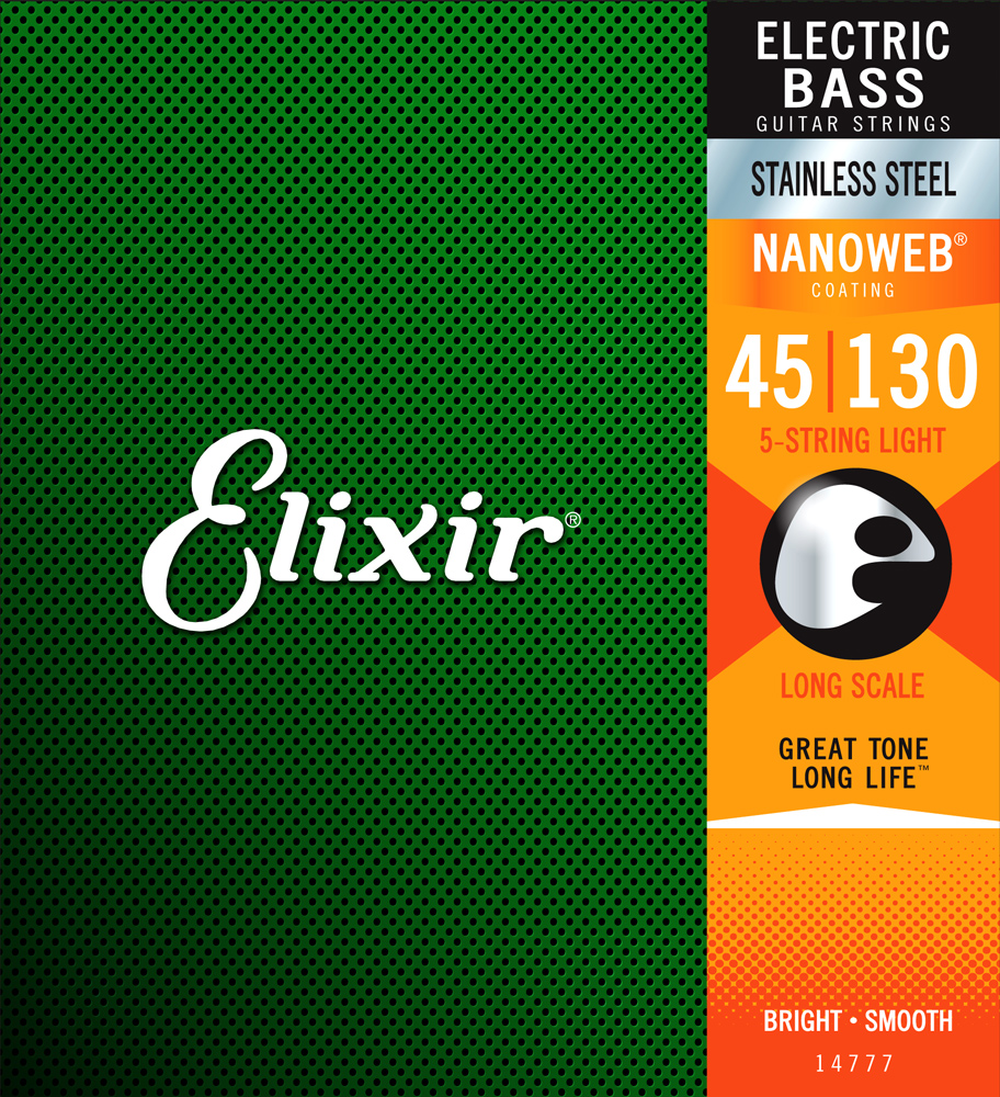 JUEGO DE V CUERDAS BAJO STEEL 45/130  ELIXIR